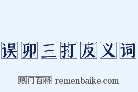 误卯三打反义词是什么意思的图片
